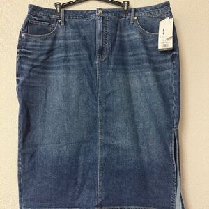 NWT Remi Bader Blue Denim Skirt Size 20W